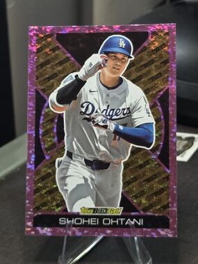 Shohei Ohtani Los Angeles Dodgers Topps Pink Holo Baseball Card